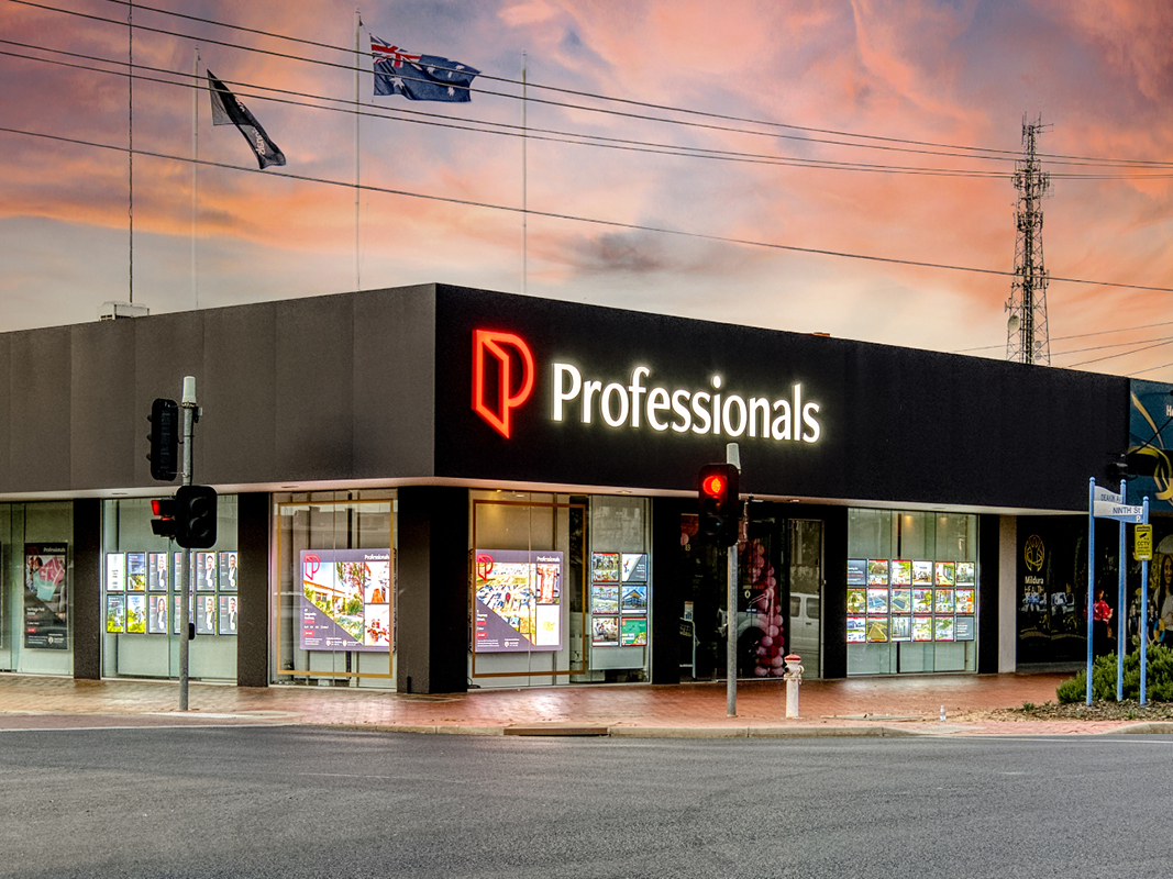 Professionals office sunset